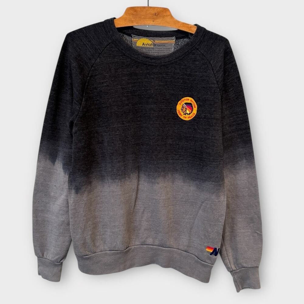 Aviator Nation Tribe of Peace Crewneck Sweatshirt Size Small